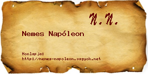 Nemes Napóleon névjegykártya