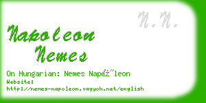 napoleon nemes business card